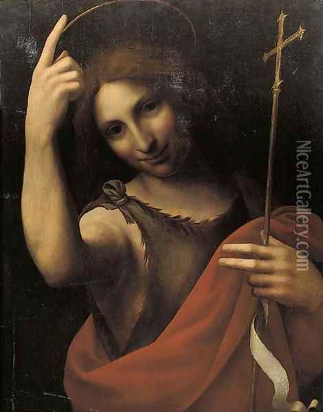 Saint John the Baptist Oil Painting - Leonardo Da Vinci