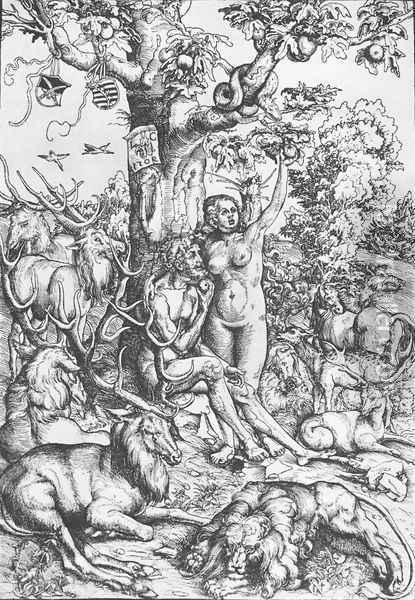 Adam and Eve 1509 Oil Painting - Lucas The Elder Cranach