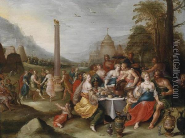 The Adoration Of The Golden Calf Oil Painting - Frans II Francken