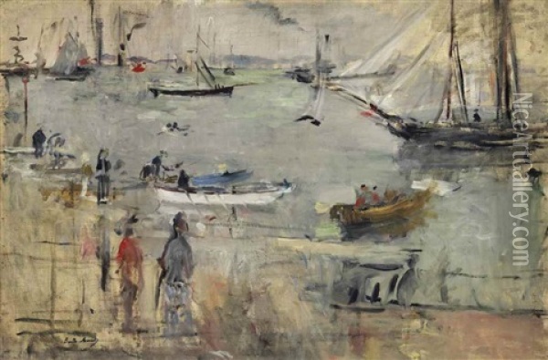 Marine En Angleterre Oil Painting - Berthe Morisot