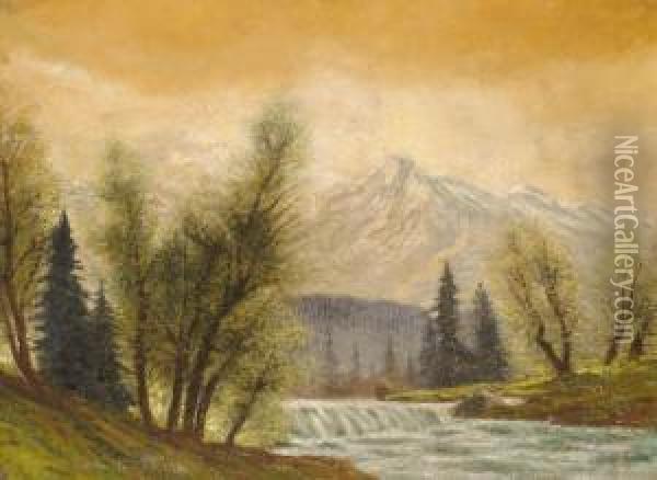 Tatrai Taj Folyocskaval Oil Painting - Jeno Kuszka