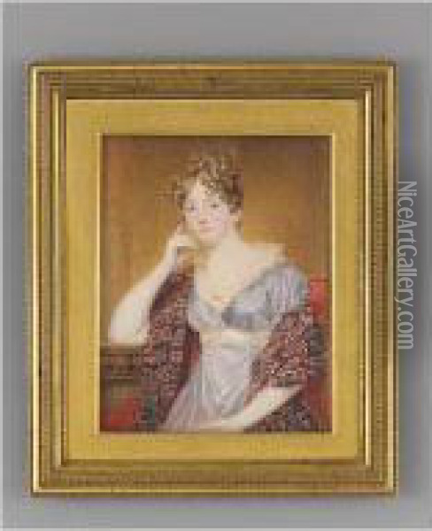F - A Lady Oil Painting - Samuel John Stump