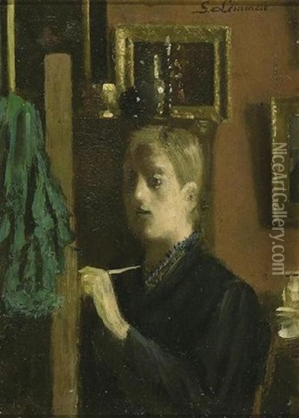 Femme Peintre Oil Painting - Georges Lemmen