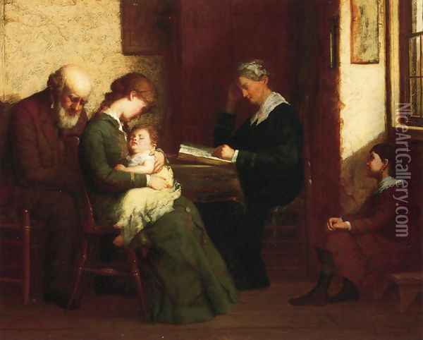 Our Father Who Art in Heaven Oil Painting - George Henry Story