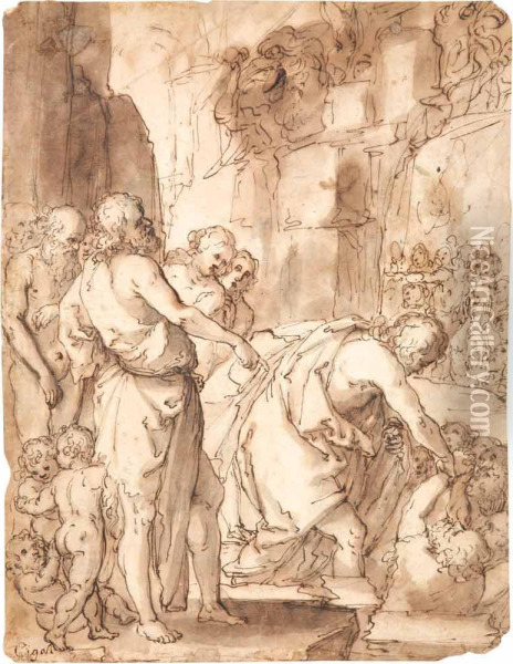 Christ Inlimbo Oil Painting - Lodovico Cardi Cigoli