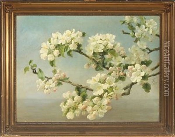 Apple Branch In Blossom Oil Painting - Anthonie Eleonore (Anthonore) Christensen