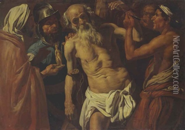 The Martyrdom Of Saint Bartholomew Oil Painting - Mathaeus Stomer the Elder