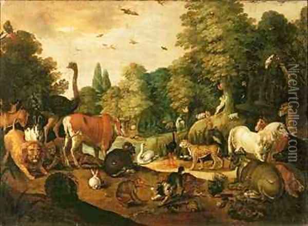 Garden of Eden Oil Painting - Jacob Bouttats