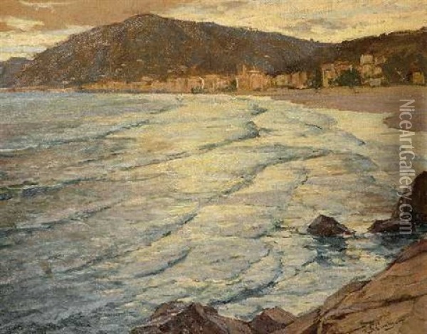 Blick Auf Alassio Oil Painting - Robert Franz Curry