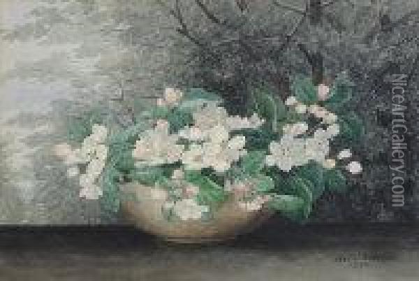 Blossom In A Bowl Oil Painting - Ellen Robbins