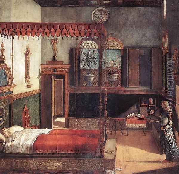 Legend of St. Ursula: The Dream of St. Ursula (Storie di sant'Orsola: Sogno di sant'Orsola) Oil Painting - Vittore Carpaccio