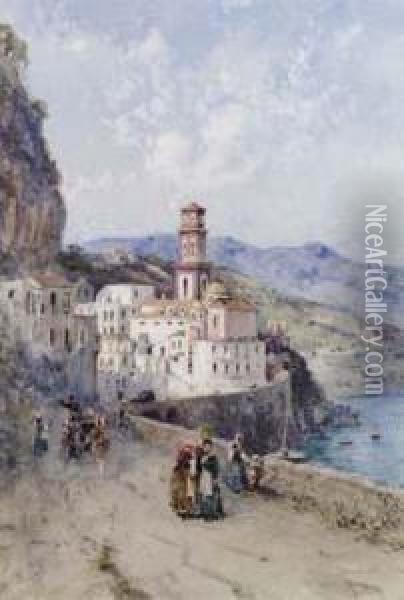 Atrani Oil Painting - Francesco, Lord Mancini
