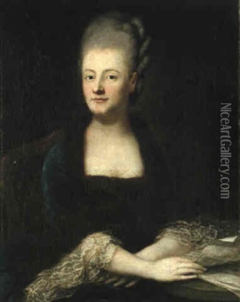 Portrait Der Christiane Sophie Von Berlepsch, Geborene      Grafin Von Hennicke Oil Painting - Anton Graff