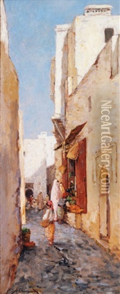 Rue Du Palmier Oil Painting - Marc Alfred Chataud