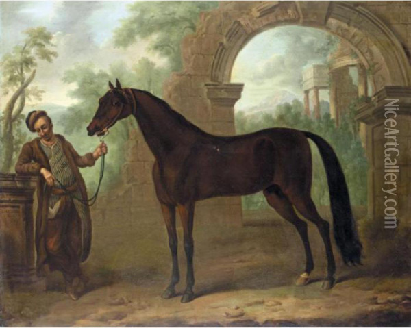 The Great Stallion Oil Painting - John Wootton