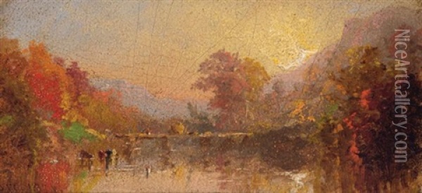 Study Of The Ramapo River Oil Painting - Jasper Francis Cropsey