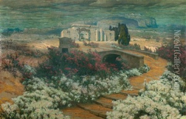 Tempelanlage In Nordafrika Oil Painting - Hans Busse