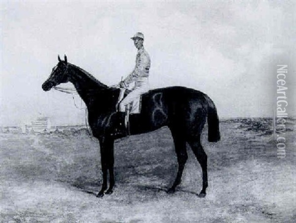 Hermit, Winner Of The 1867 Derby Oil Painting - Harry Hall