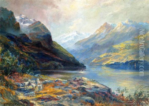 Lake Wakatipu Oil Painting - John Mcintosh Madden