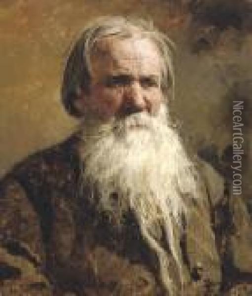 Portrait Of Vasilii Petrovich Shchegolenok Oil Painting - Vasily Polenov