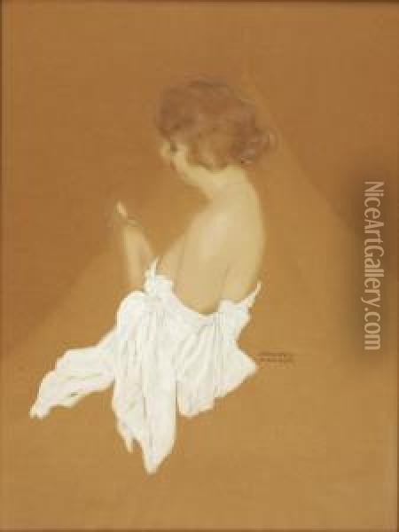 Fanny Brice: Ziegfeld Follies Century Girl Oil Painting - Raphael Kirchner