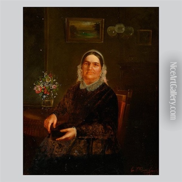 Portrait Of Bencia Vallejo's Wife Oil Painting - Elizabeth A. Rockwell