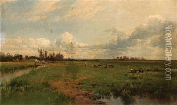 Meadowlands Oil Painting - Hermann Gustave Simon