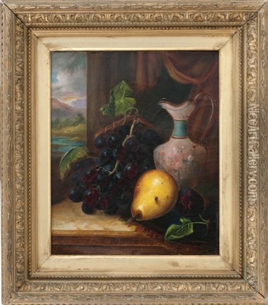 Still Life Of A Ewer And Fruit Oil Painting - John Clinton Spencer