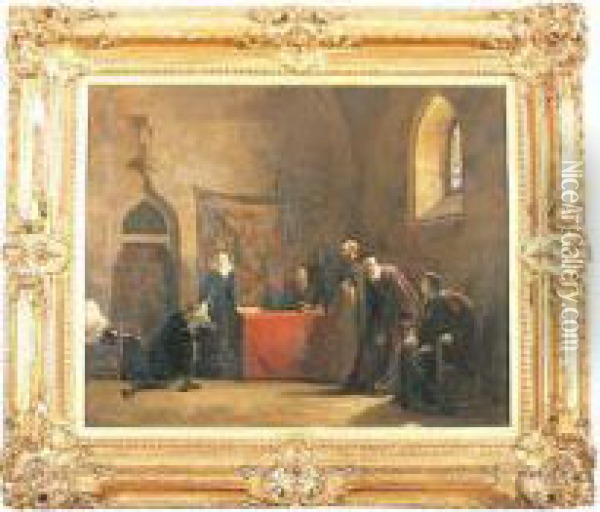 Le Jugement De Jeanne Grey Oil Painting - Pierre Charles Comte