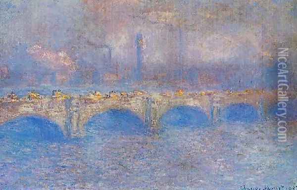 Waterloo Bridge Sunlight Effect4 Oil Painting - Claude Oscar Monet