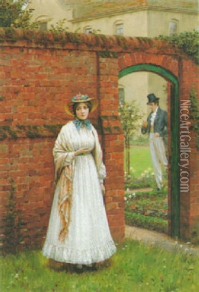 The Time And The Place Oil Painting - Edmund Blair Leighton