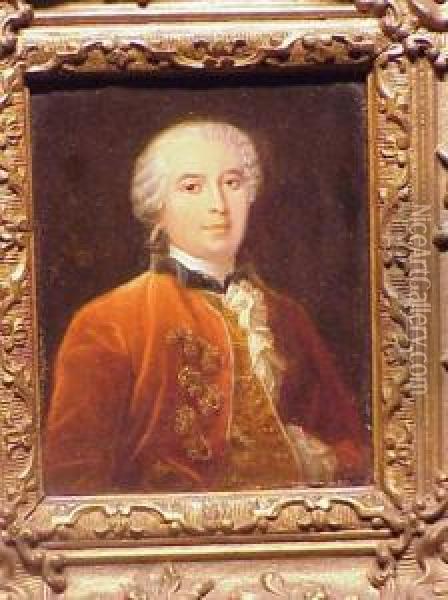 Portrait Of A Gentleman, Purportedly The Comte De Buffon Oil Painting - Jean-Baptiste Nattier