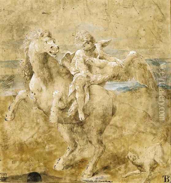 The Rape of Ganymede Oil Painting - Lelio Orsi