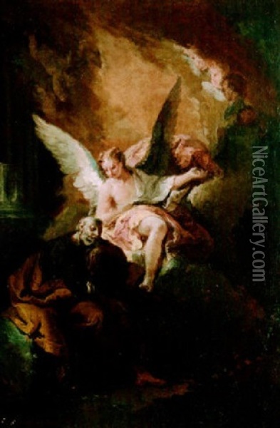 Joseph's Dream Oil Painting - Giustino Menescardi