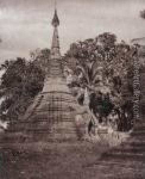Views Of Burma Oil Painting - Linneaus Tripe