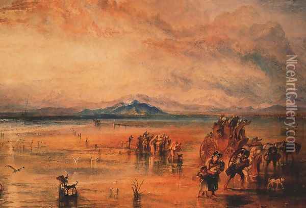 Lancaster Sands Oil Painting - Joseph Mallord William Turner