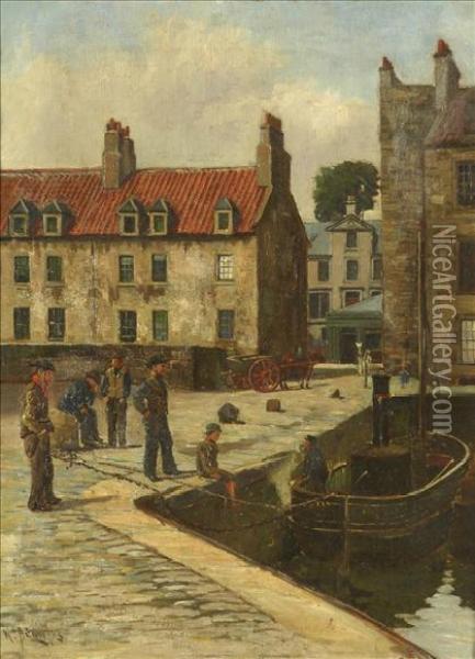 The Canal Basin Oil Painting - William Adam