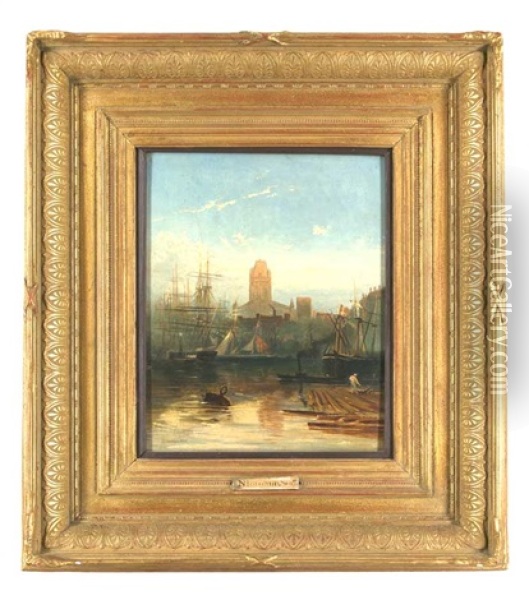 Hafenszene Oil Painting - Edmund John Niemann