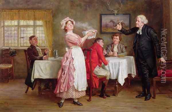 To Crown the Feast Oil Painting - George Goodwin Kilburne
