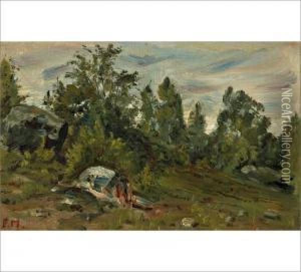 Heathland Oil Painting - Elias Muukka