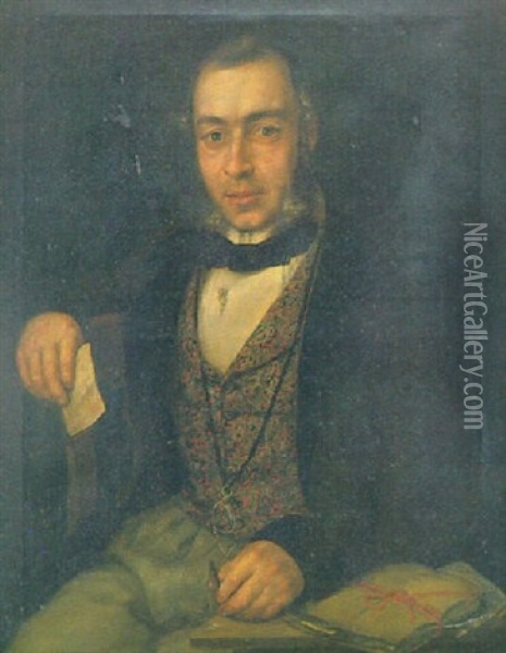 Retrato De D. Fulgencio Patuzie Oil Painting - Vicente Castello Y Amat