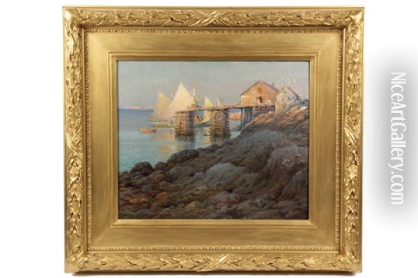 Criehaven Oil Painting - William Partridge Burpee