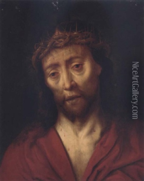 Ecce Homo Oil Painting - Dieric Bouts the Elder