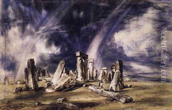 Stonehenge, 1835 Oil Painting - John Constable