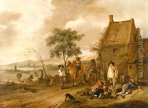 Untitled Oil Painting - Philips Wouwerman