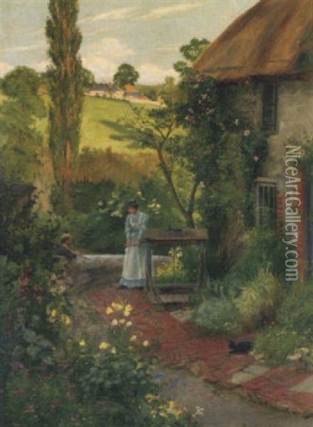The Den, Burpham, West Sussex Oil Painting - Percy Robert Craft