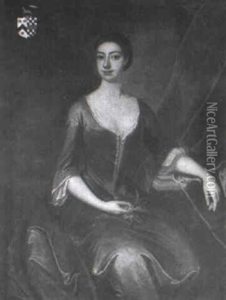 Portrait Of Lady Cecily Acland Oil Painting - Joseph Highmore