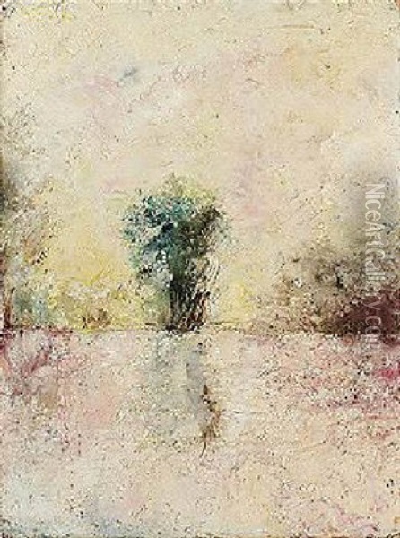 Oversvamning Vid Donau Oil Painting - August Strindberg