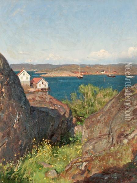 Sommardag, Vastkusten Oil Painting - Herman Lindqvist