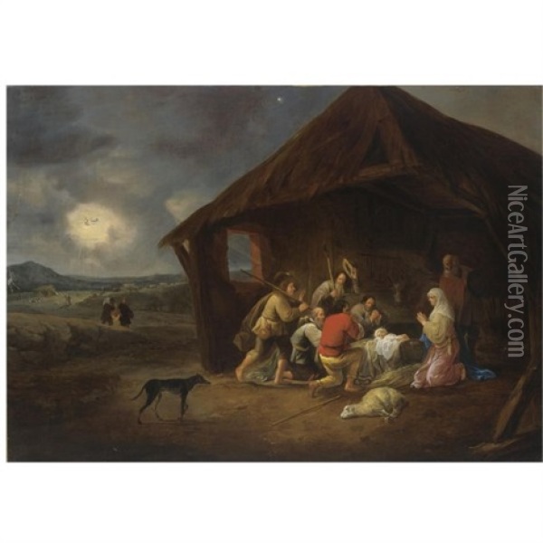 The Adoration Of The Shepherds Oil Painting - Hendrick Potuyl